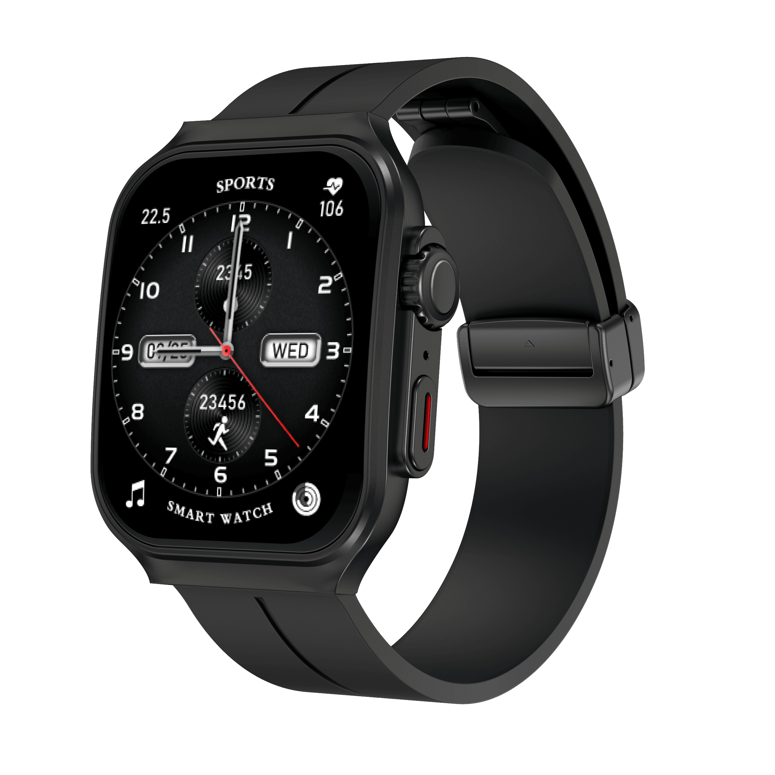 OV88 black smartwatch shown at an angle